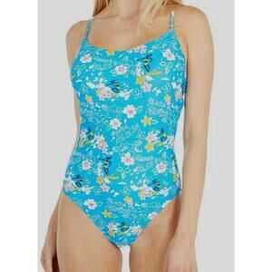 NWT J. CREW Eco Aloha Lace Back Tank One Piece Bathing Swim Suit Women's Size 14